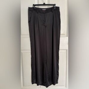 Vince Camuto Black Satin Trousers